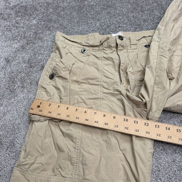 BDG Y2K Baggy Cargo Cropped Pants Womens 34 Brown Tan Cotton Utility Outdoor - Picture 14 of 16